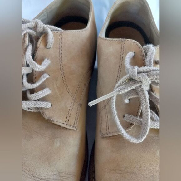 LL Bean Oxford Shoes Beige Leather Suede Vibram 12 main image 10